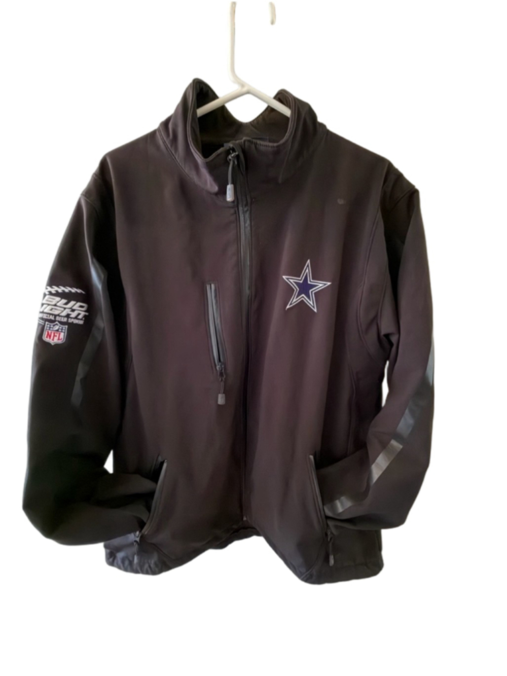 Reebok Men's Black Performance Jacket Large Team Star Patch